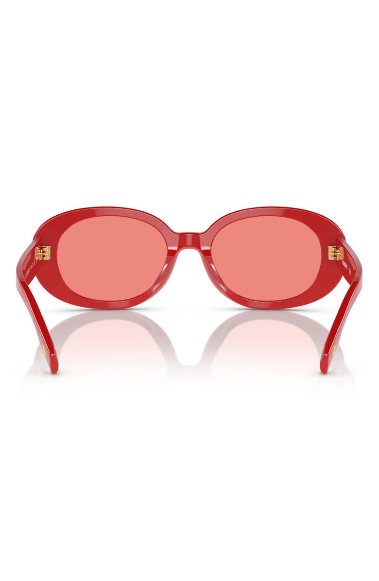 Burberry Kids' 48mm Oval Sunglasses, Alternate, color, Red / Pink