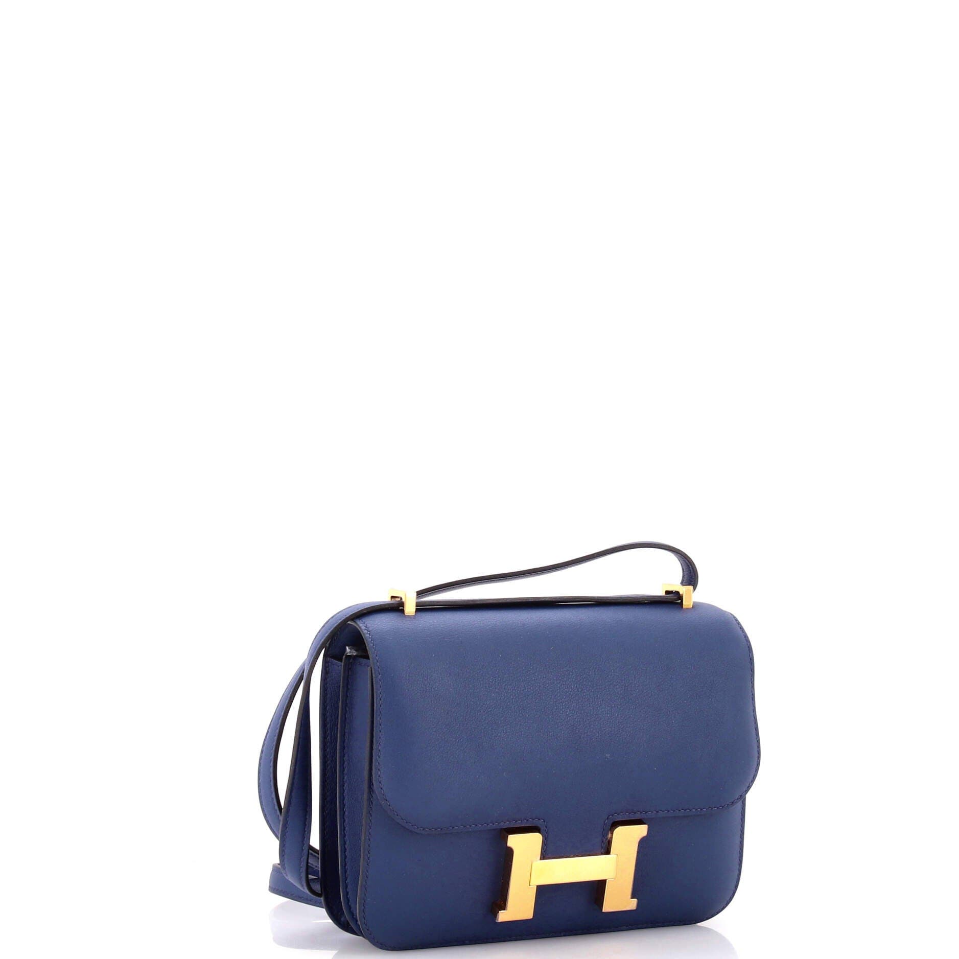 Pre-Owned Hermes Constance Bag Swift 18, Alternate, color, Bleu Saphir