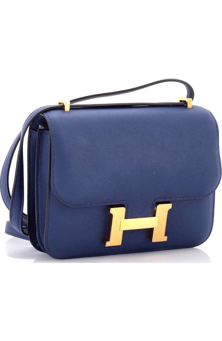 Pre-Owned Hermes Constance Bag Swift 18, Alternate, color, Bleu Saphir