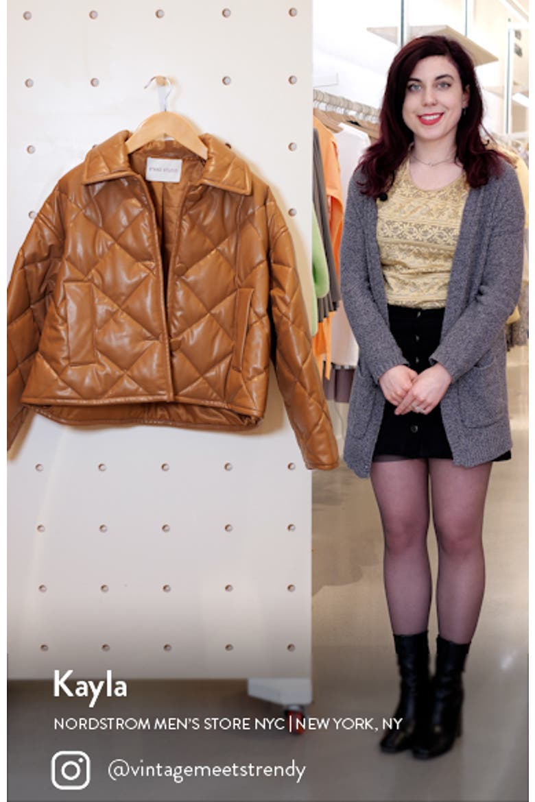 Jacinda Quilted Faux Leather Crop Jacket video