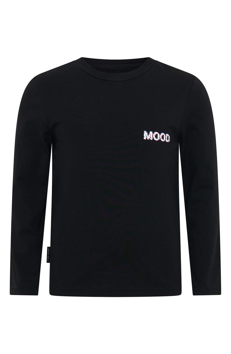 TINY TRIBE Mood Long Sleeve Graphic T-Shirt, Main, color, Black