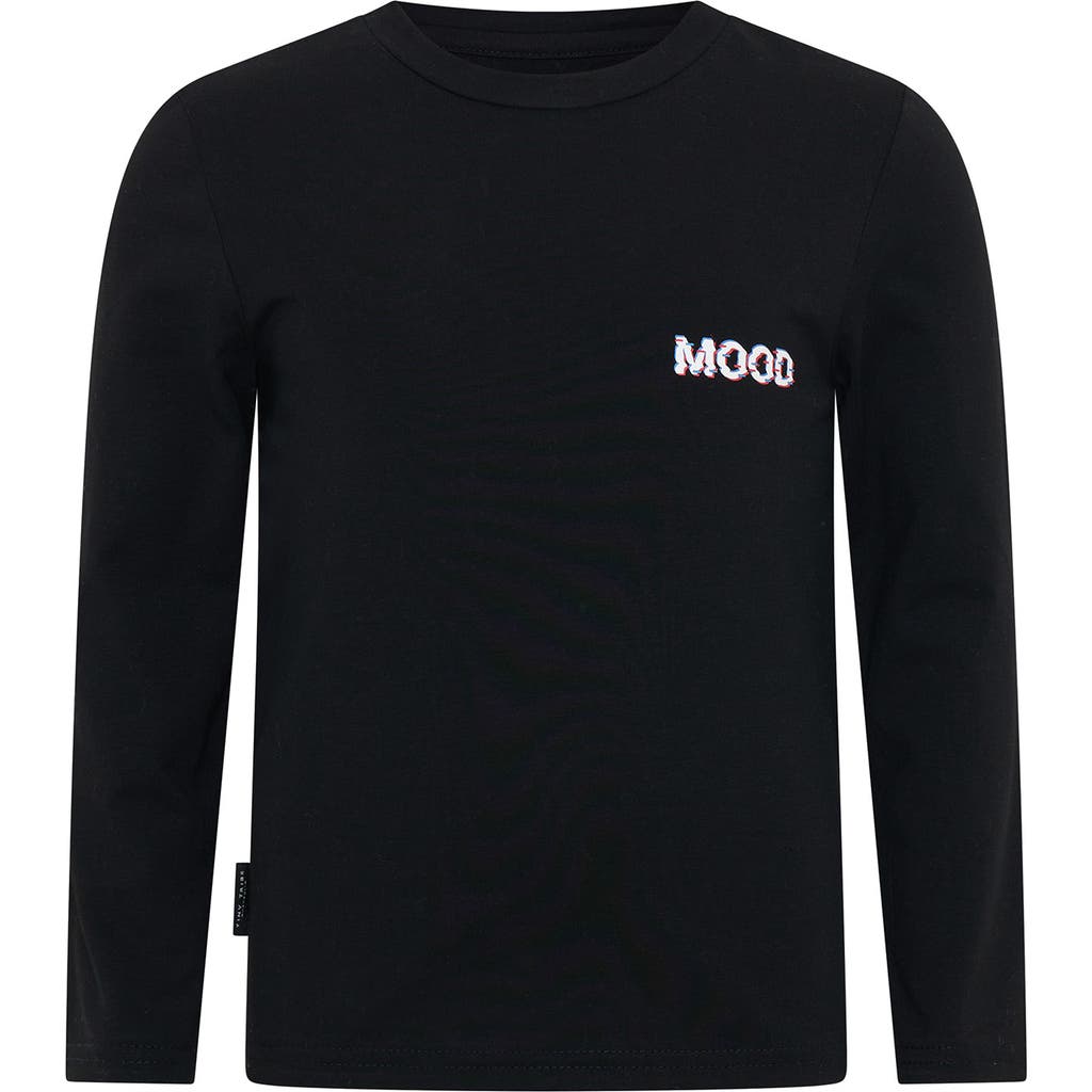 Tiny Tribe Mood Long Sleeve Graphic T-shirt In Black