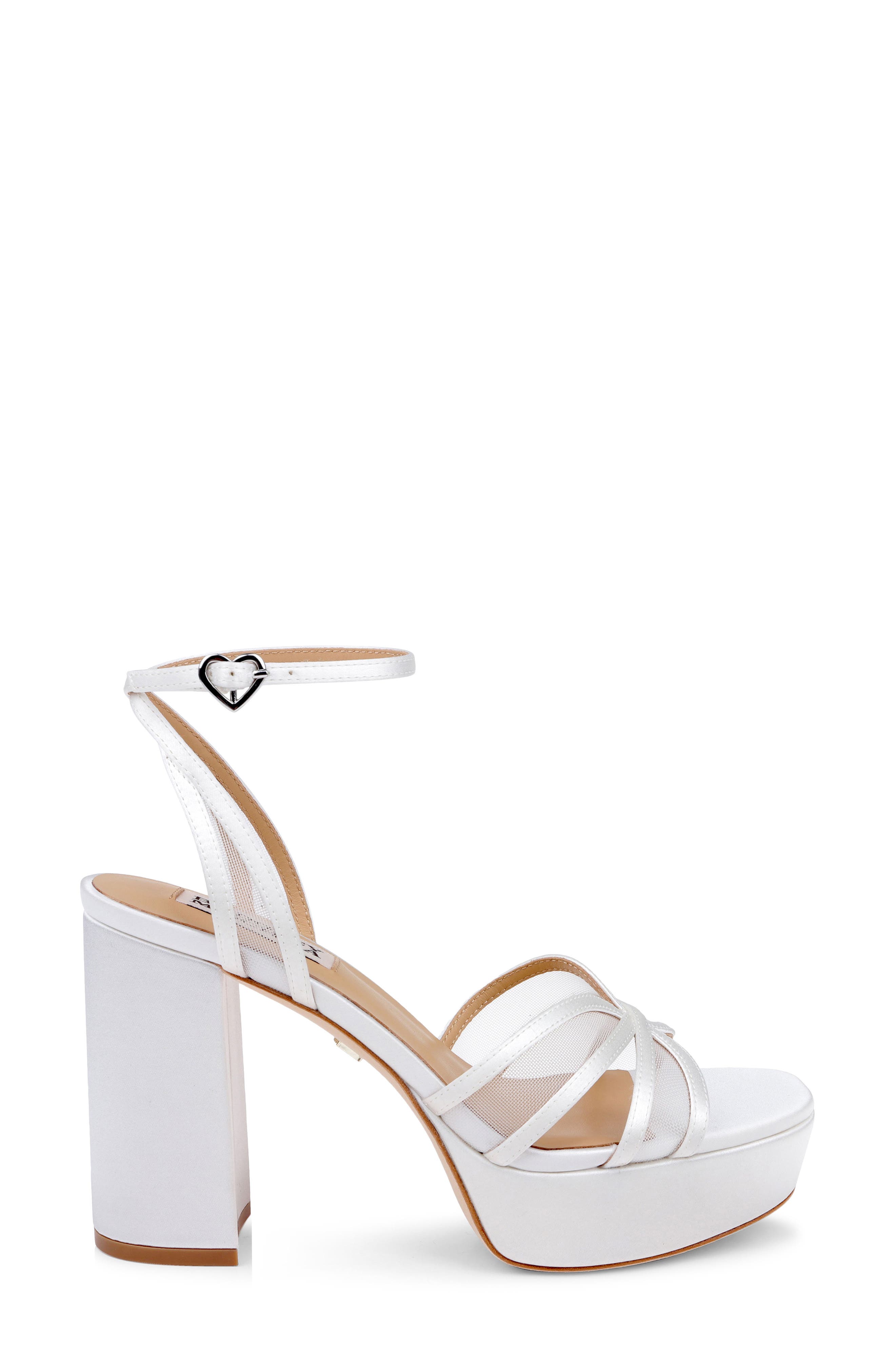 Yohana Platform Ankle Strap Sandal, Alternate, color, WHITE SATIN