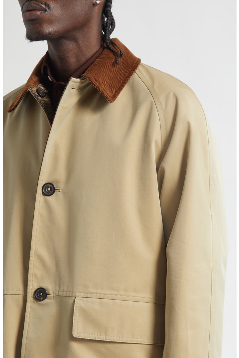 Reversible Single Breasted Mac Jacket, Alternate, color, BEIGE CHECK