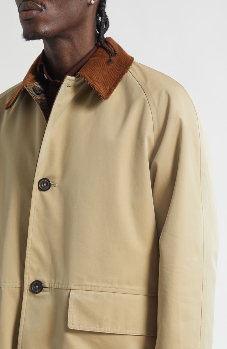 Drake
s Reversible Single Breasted Mac Jacket, Alternate, color, Beige Check
