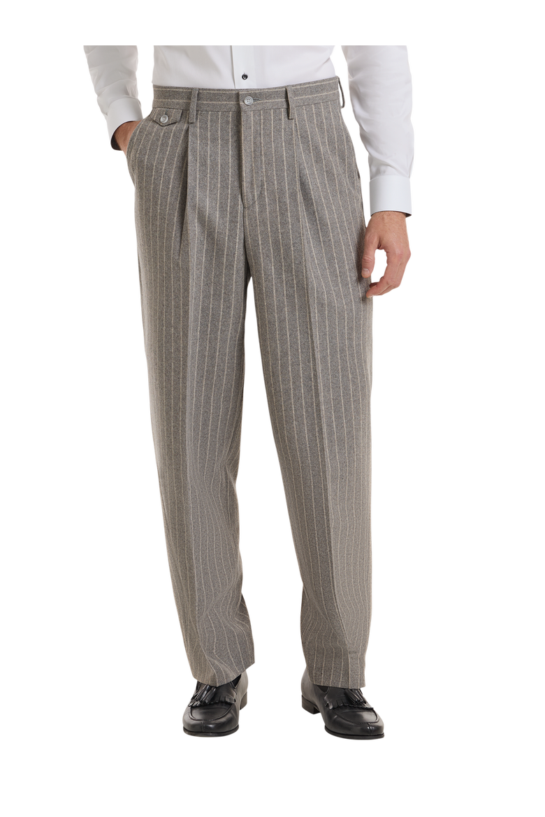 Finished Pleated  Front Pants, Alternate, color, Grey