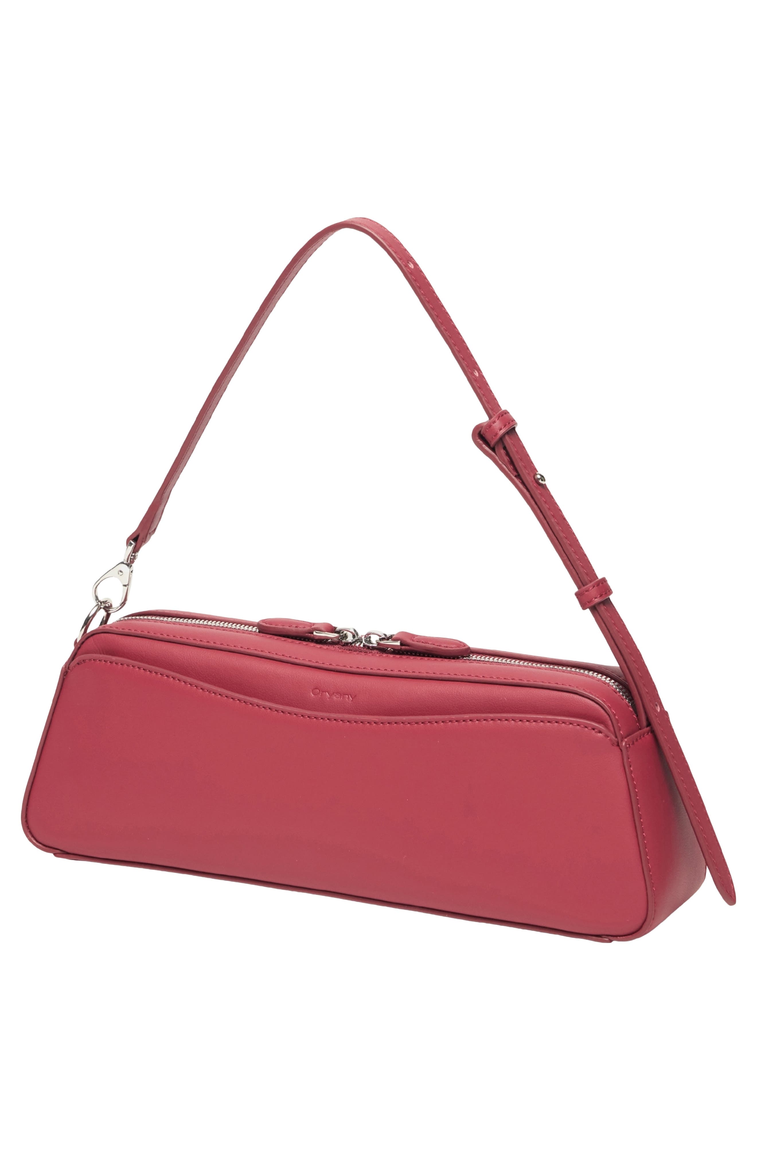 Mini Canna Leather Shoulder Bag, Alternate, color, SUN RED