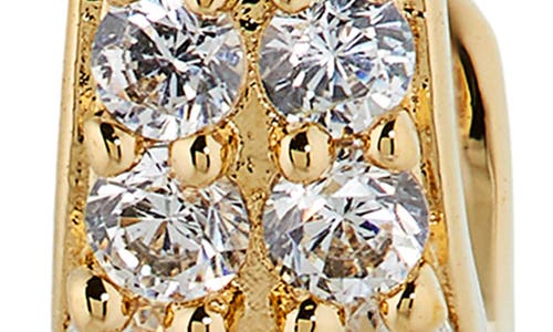 Nadri Disco Duo Pavé Cubic Zirconia J-hoop Earrings In Gold