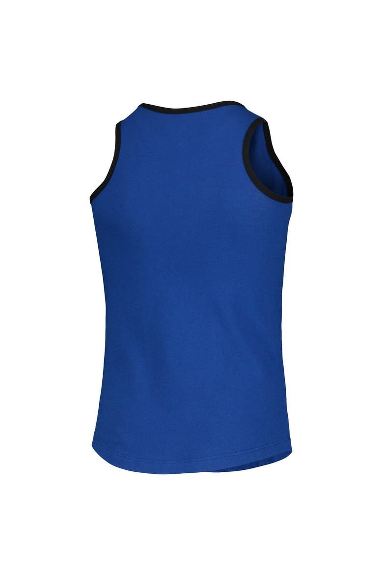 Girls Youth New Era Royal Los Angeles Dodgers Henley Tank Top, Alternate, color, Royal