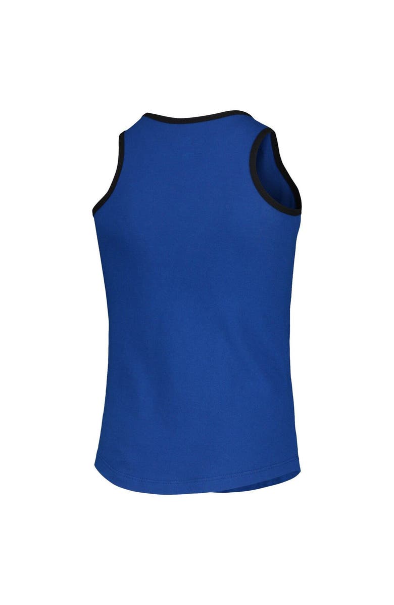 New Era Girls Youth New Era Royal Los Angeles Dodgers Henley Tank Top, Alternate, color, 