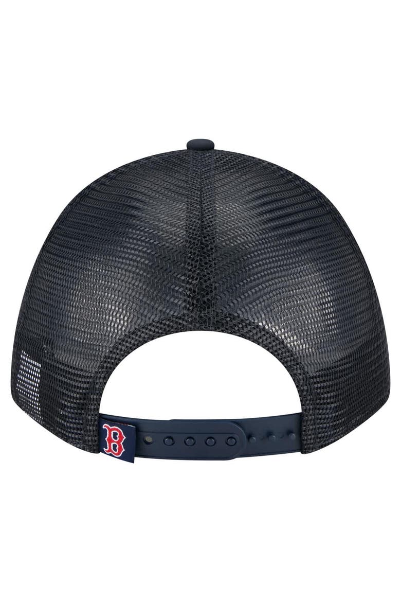 Men's New Era  Navy Boston Red Sox Minimalist 9FORTY A-Frame Adjustable Hat, Alternate, color, Navy