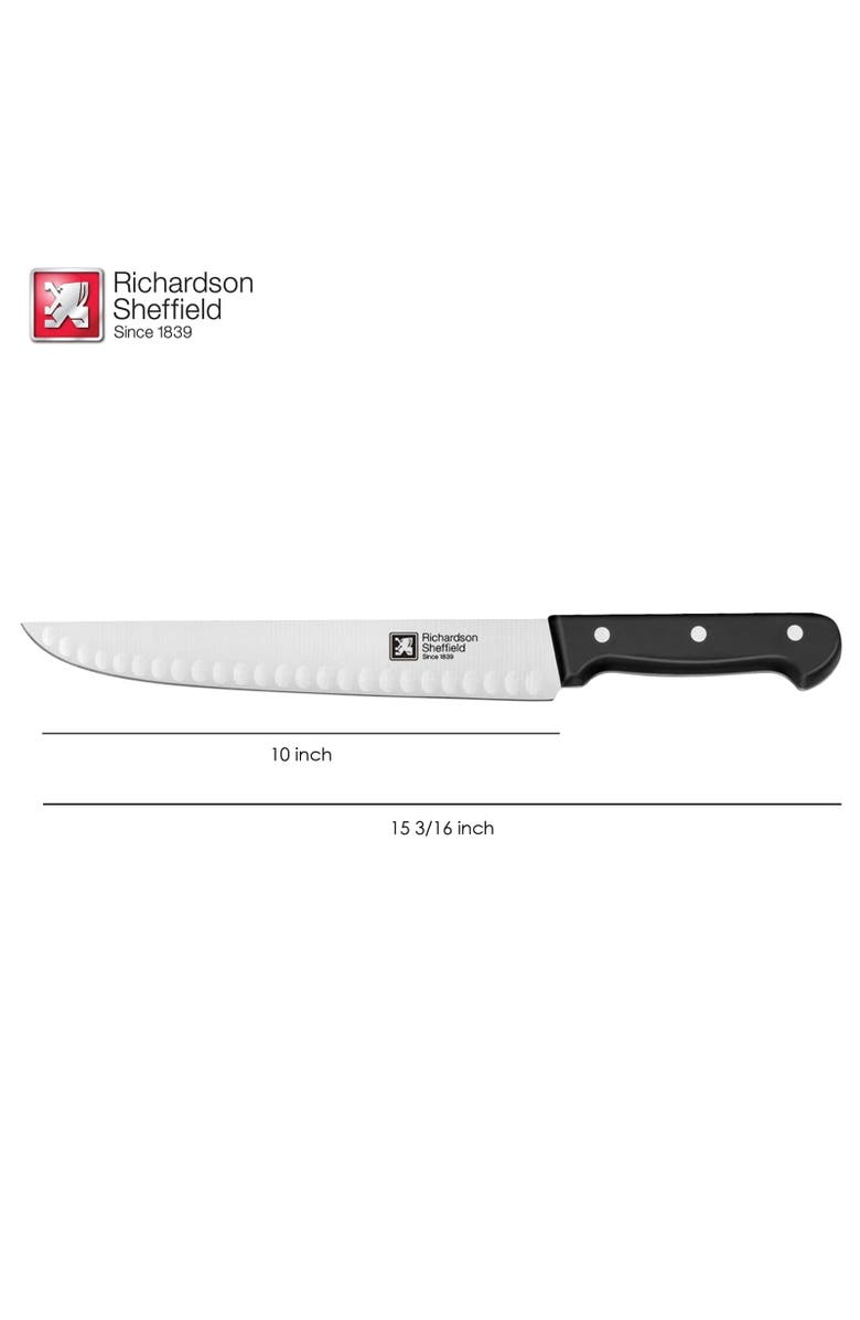 Richardson Sheffield Universal 10-Inch Butcher Knife with Notches, Alternate, color, Silver