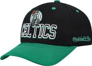 Mitchell & Ness Men's Mitchell & Ness Black/Kelly Green Boston Celtics Backside Script 2-Tone Pro Crown Adjustable Hat