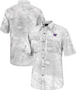 COLOSSEUM Men's Colosseum  White Washington Huskies Realtree Aspect Charter Full-Button Fishing Shirt