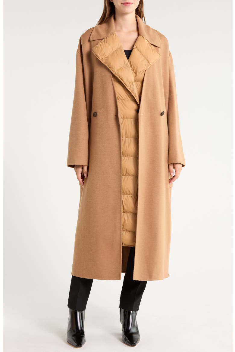 Callim Double Breasted Coat with Removable Vest, Alternate, color, MEDIUM BEIGE