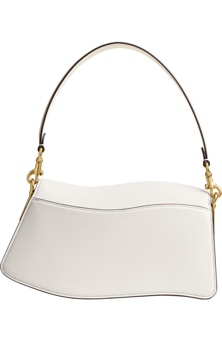 COACH Twisted Tabby Leather Shoulder Bag, Alternate, color, Chalk
