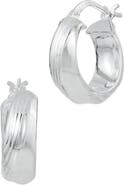 SAVVY CIE JEWELS Wide Twist Hoop Earrings