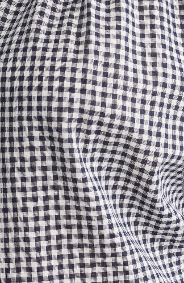 DÔEN June Gingham Check Organic Cotton Top, Alternate, color, Navy La Maddalena Gingham