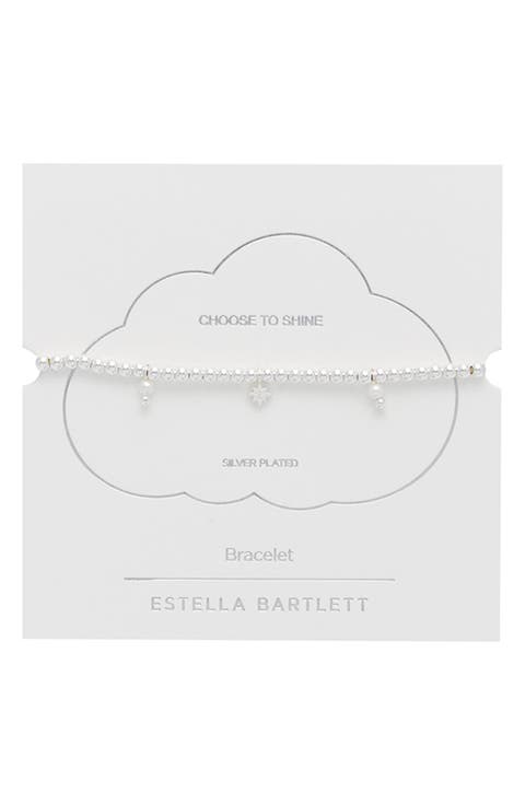 Faux Pearl & Star Bracelet
