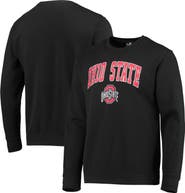 COLOSSEUM Men's Colosseum Black Ohio State Buckeyes Team Arch & Logo Tackle Twill Pullover Sweatshirt