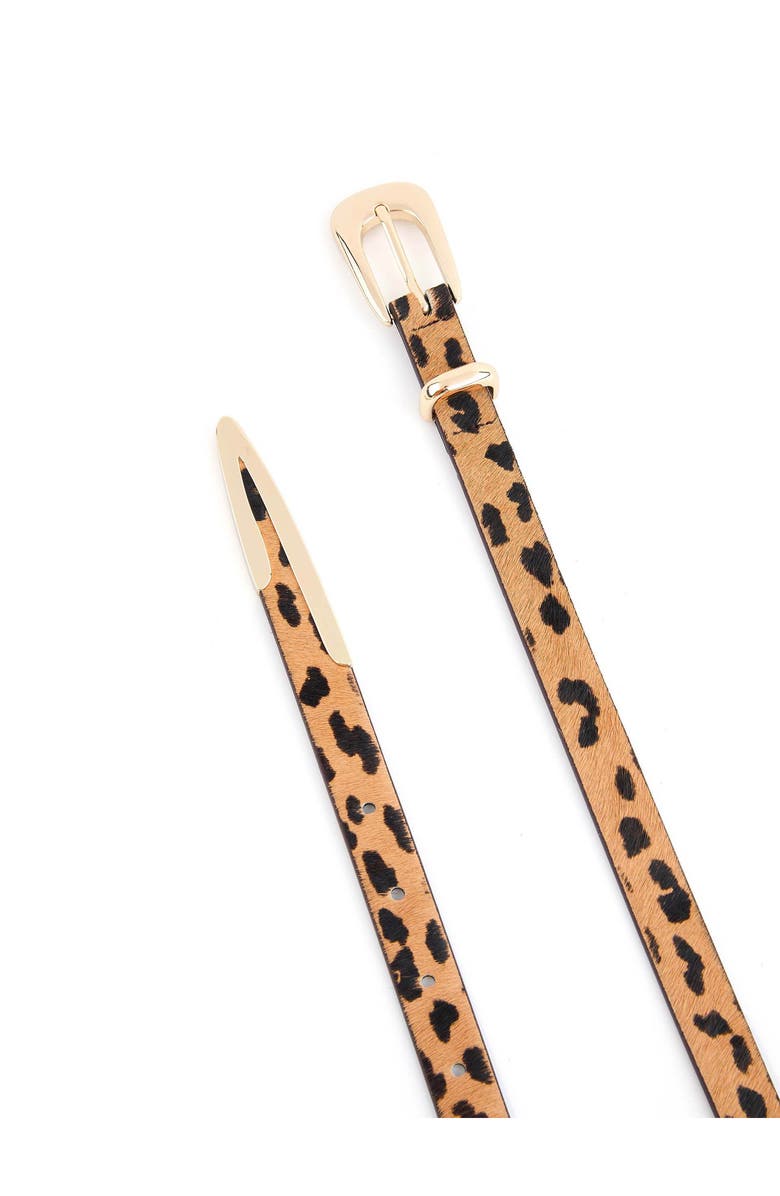 Ettika Cheetah Print Genuine Calf Hair Belt, Alternate, color, Cheetah