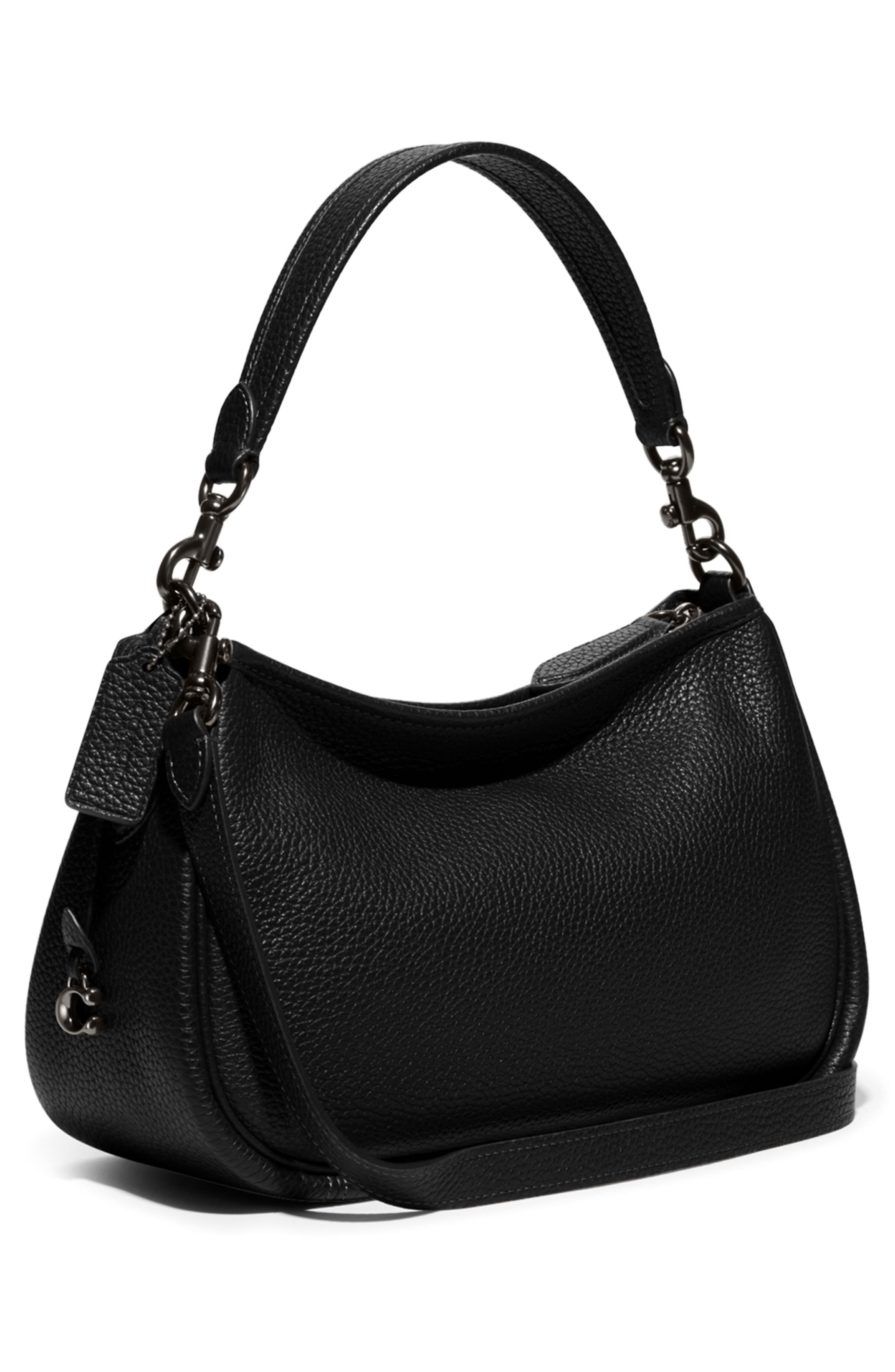 Cary Soft Pebbled Leather Crossbody Bag, Alternate, color, BLACK/ BLACK