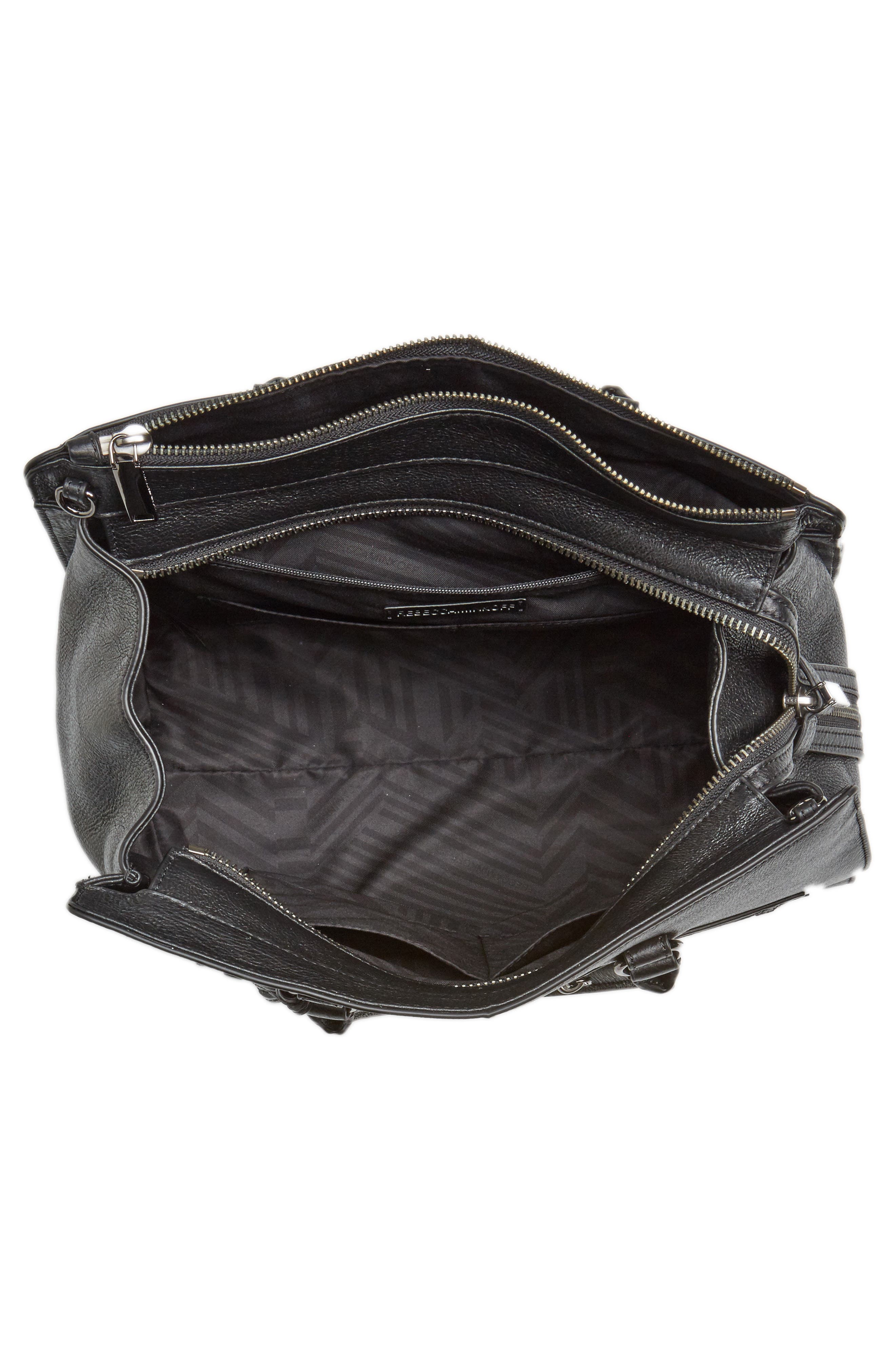 Rebecca Minkoff Large Jamie Metallic Leather Satchel, Alternate, color, 