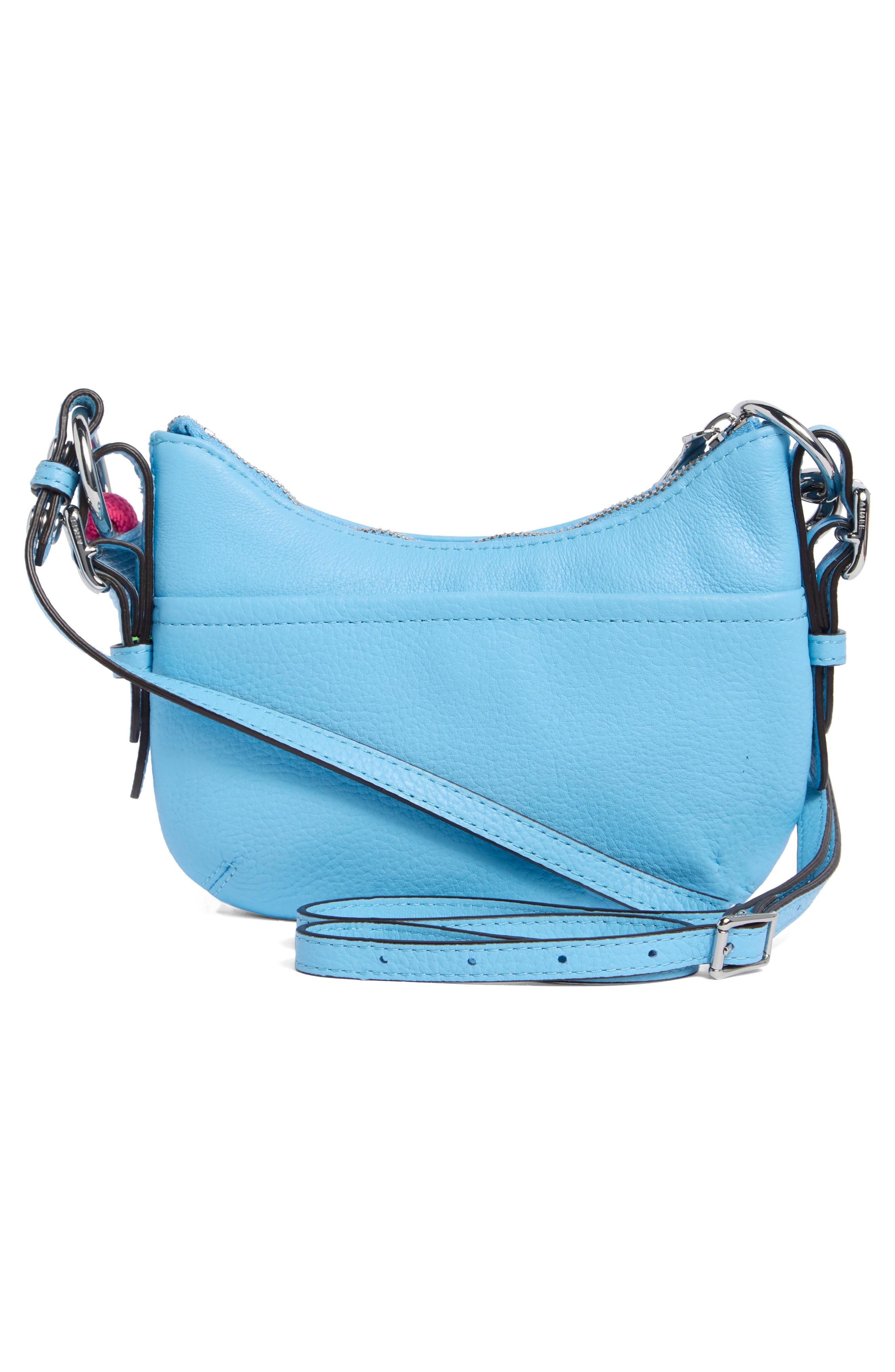 Soho Mini Leather Shoulder Bag, Alternate, color, COASTAL BLUE