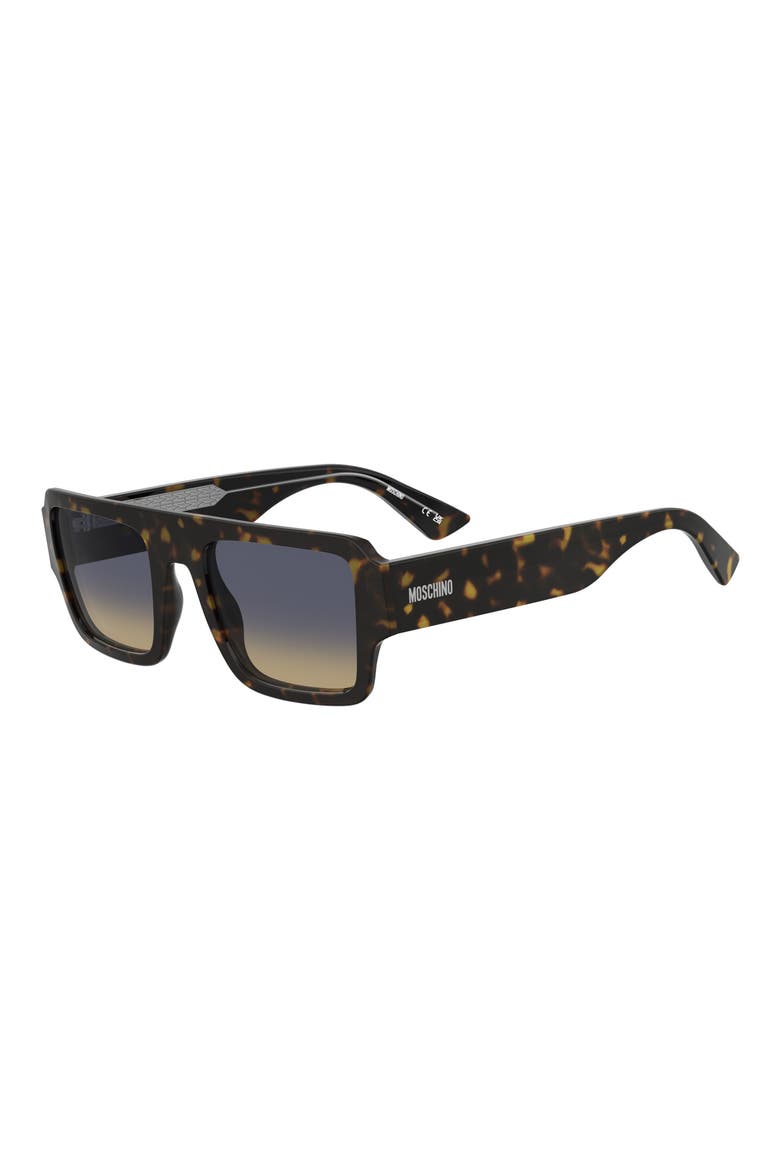 54mm Gradient Flat Top Sunglasses, Alternate, color, HAVANA/ BLUE BEIGE