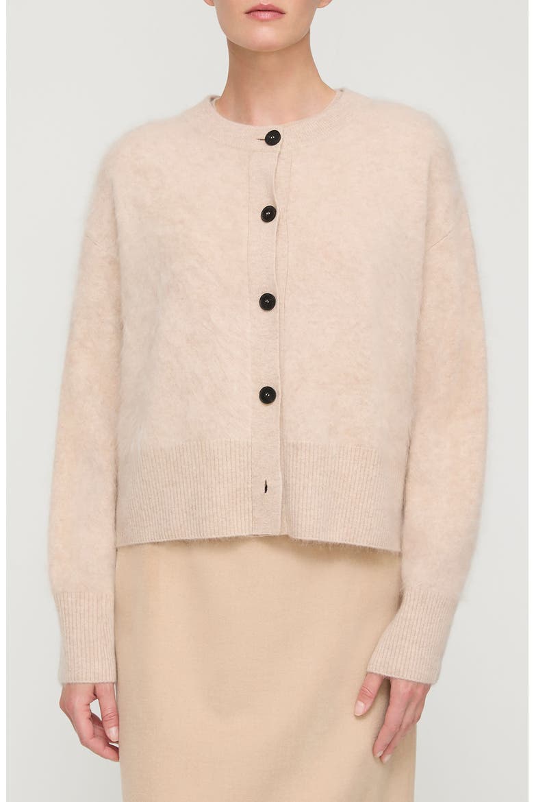 Brushed Cashmere Cardigan, Main, color, NATURAL MELANGE