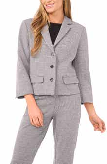 Houndstooth Crop Blazer