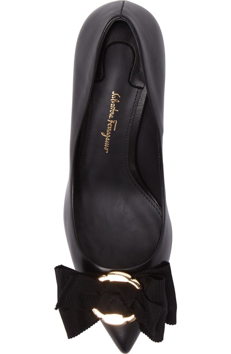 FERRAGAMO Salvatore Ferragamo Talla Bow Pointy Toe Pump, Alternate, color,