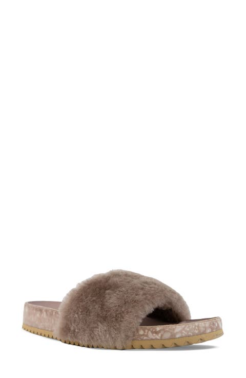 San Ysidro Genuine Shearling Slide Sandal (Women)