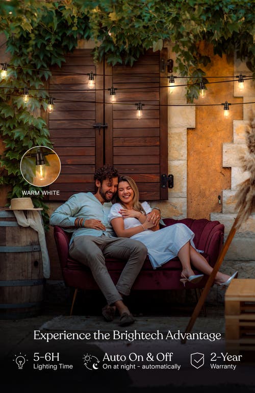 Brightech Solar-powered Weatherproof Led Heavy Duty Outdoor String Lights In White