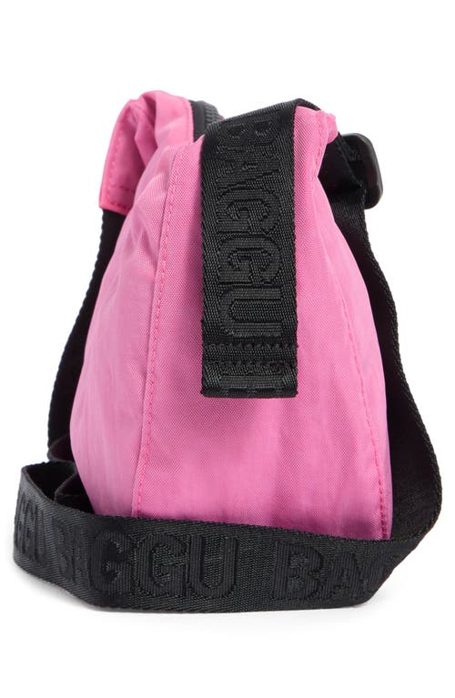 Baggu Small Recycled Nylon Crescent Bag In Pink