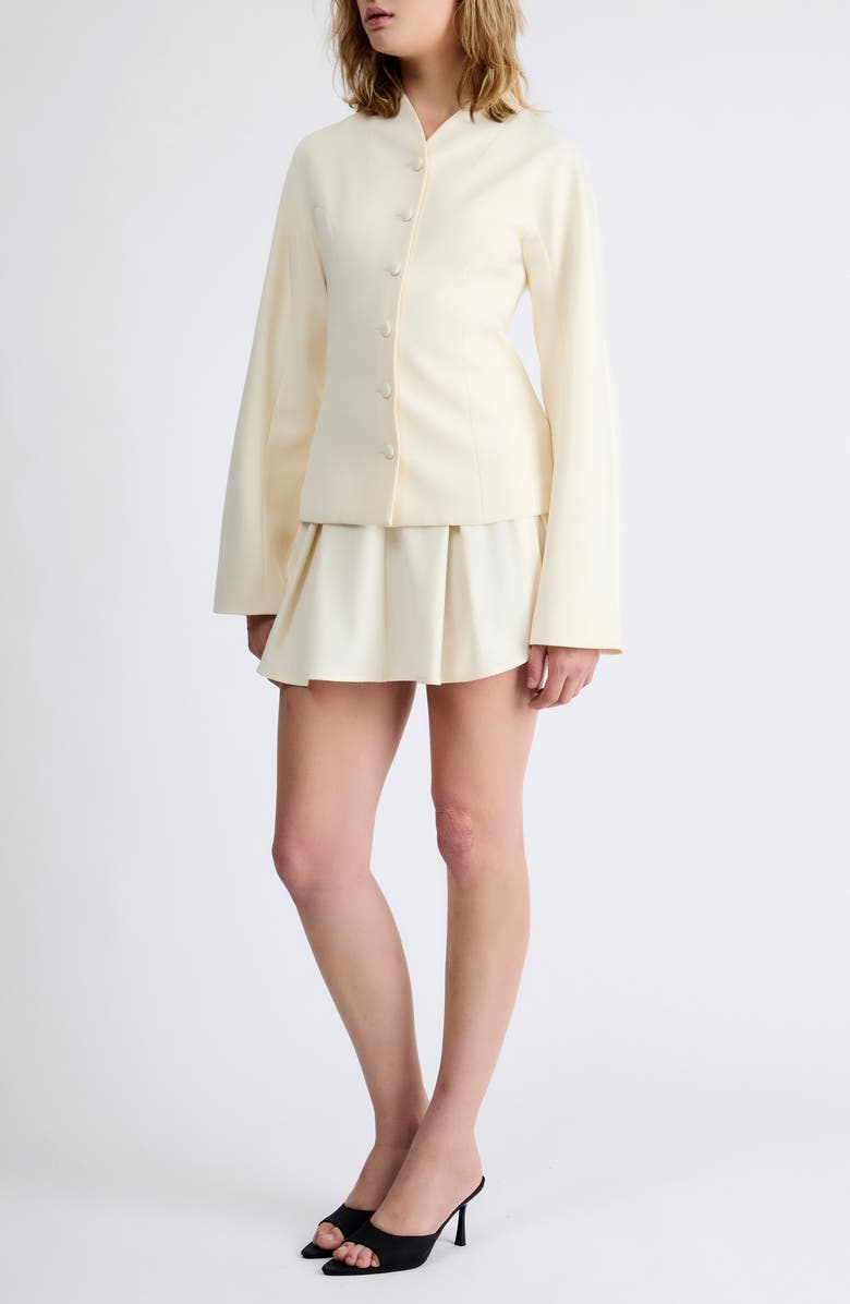 Extro & Vert Juliet Pleated Skater Miniskirt, Alternate, color, Ivory