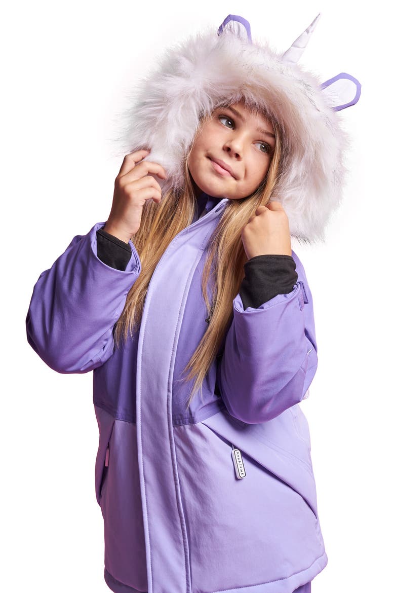 Sparkle the Unicorn Ski Jacket, Alternate, color, Lilac