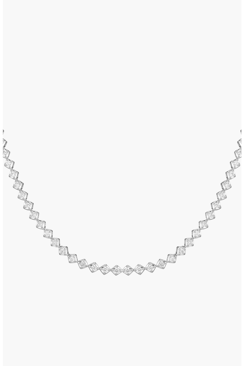 Lab Grown Diamond Tennis Choker Necklace, Main, color, 14k White Gold