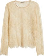 KOBI HALPERIN Fallon Sheer Lace Top