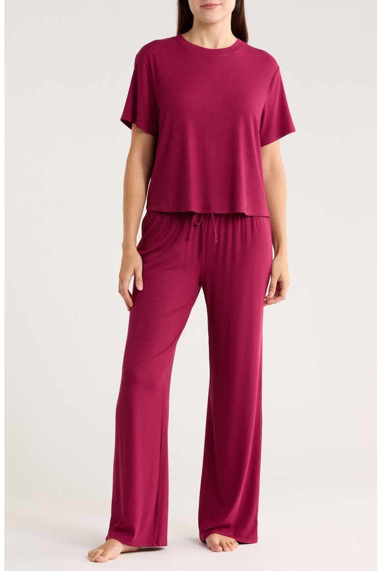 Revival Rib Pajamas, Main, color, MULBERRY
