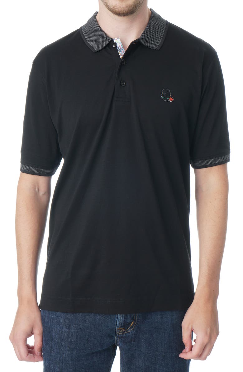 Robert Graham Archie Short Sleeve Polo, Main, color, 