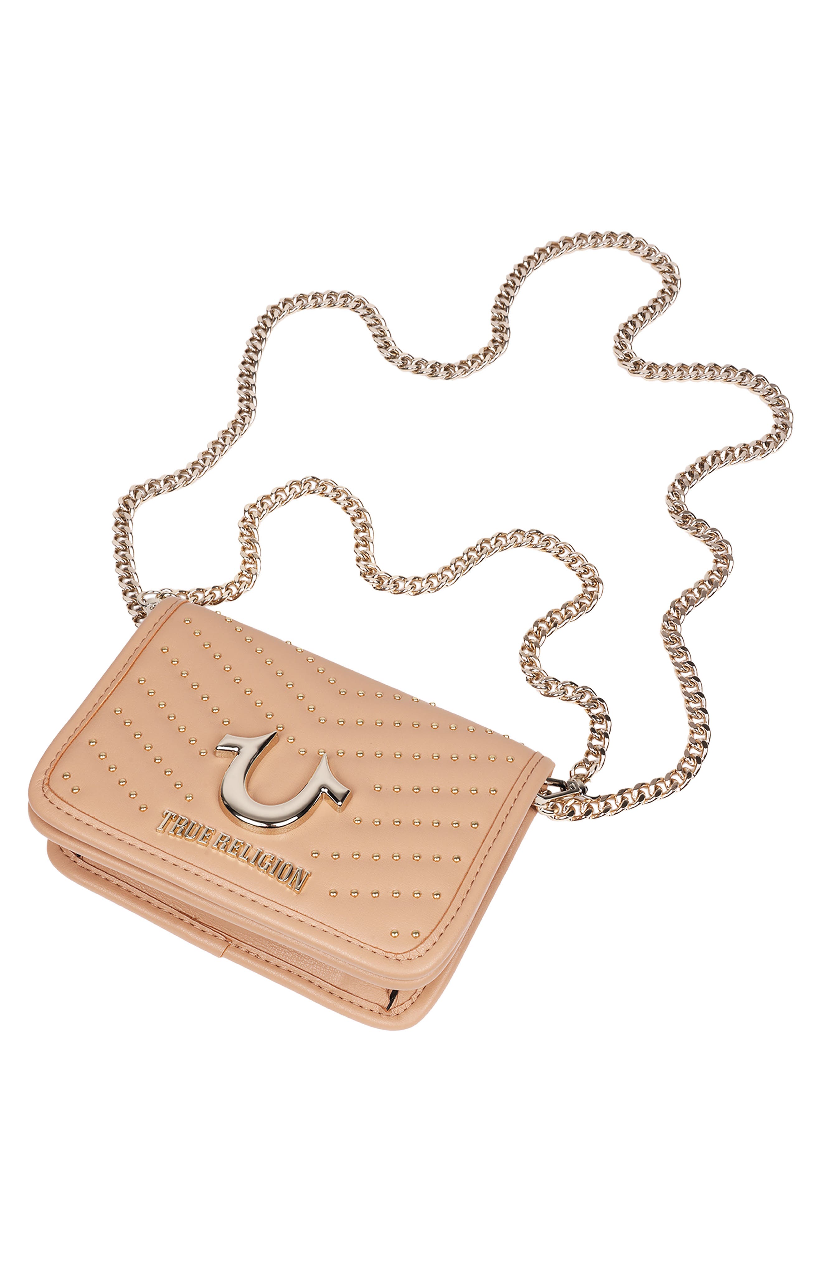 True Religion Horseshoe Flap Crossbody Bag, Alternate, color, Camel