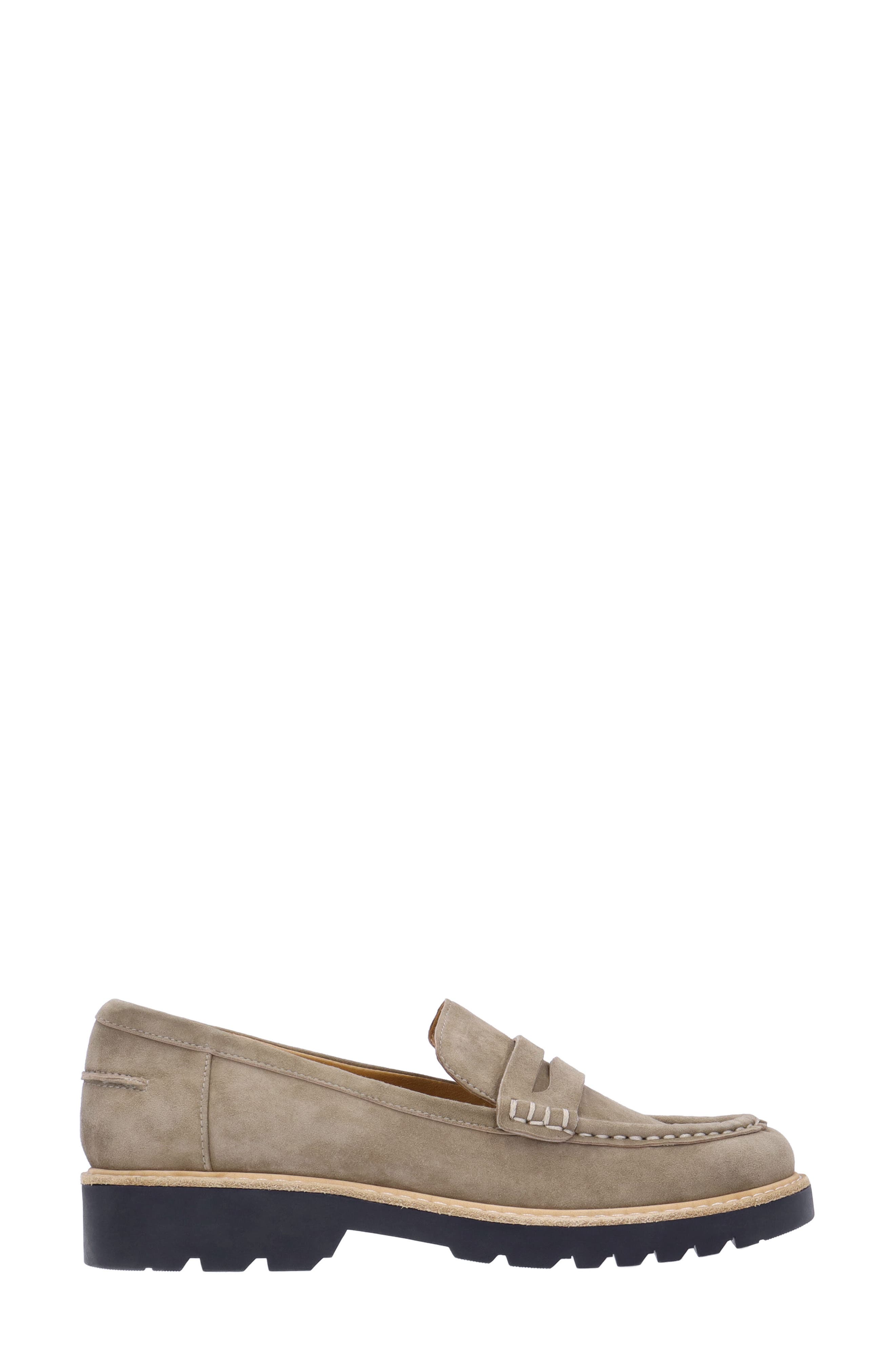 Yolandi Penny Loafer, Alternate, color, DARK TAUPE