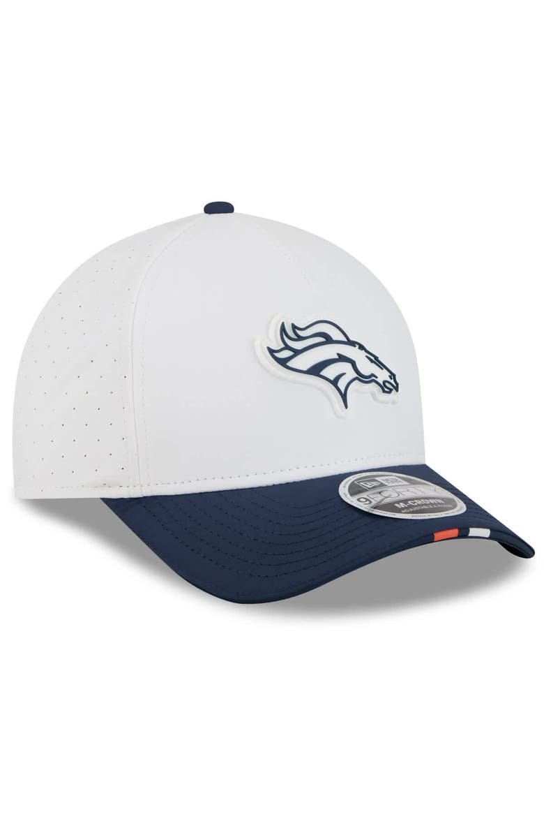 New Era Men's New Era  White/Navy Denver Broncos 2025 NFL Training Camp A-Frame 9FORTY Adjustable Hat, Alternate, color, 