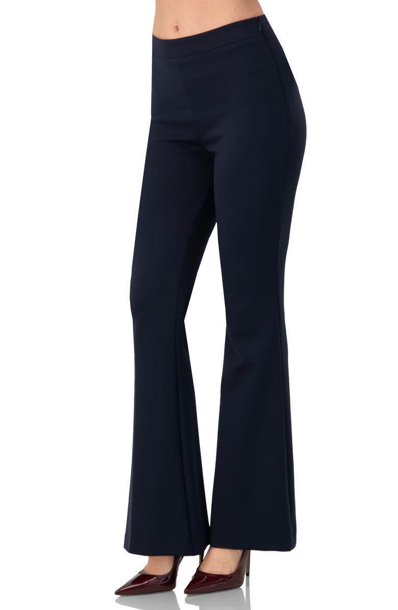 IVONNE Semi-Flared Trousers, Alternate, color, Navy Blue