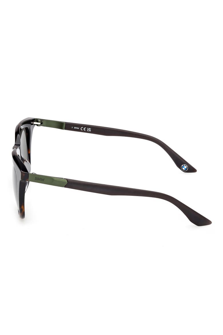 53mm Sunglasses, Alternate, color, DARK HAVANA / GREEN
