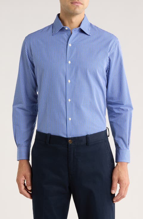 Regular Fit Plaid Cotton Dress Shirt