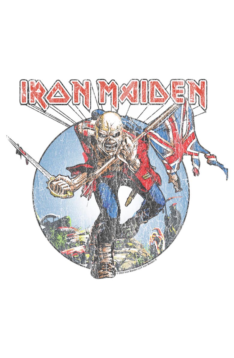 Iron Maiden Men's Iron Maiden Trooper Eddie Graphic T-Shirt, Alternate, color, White