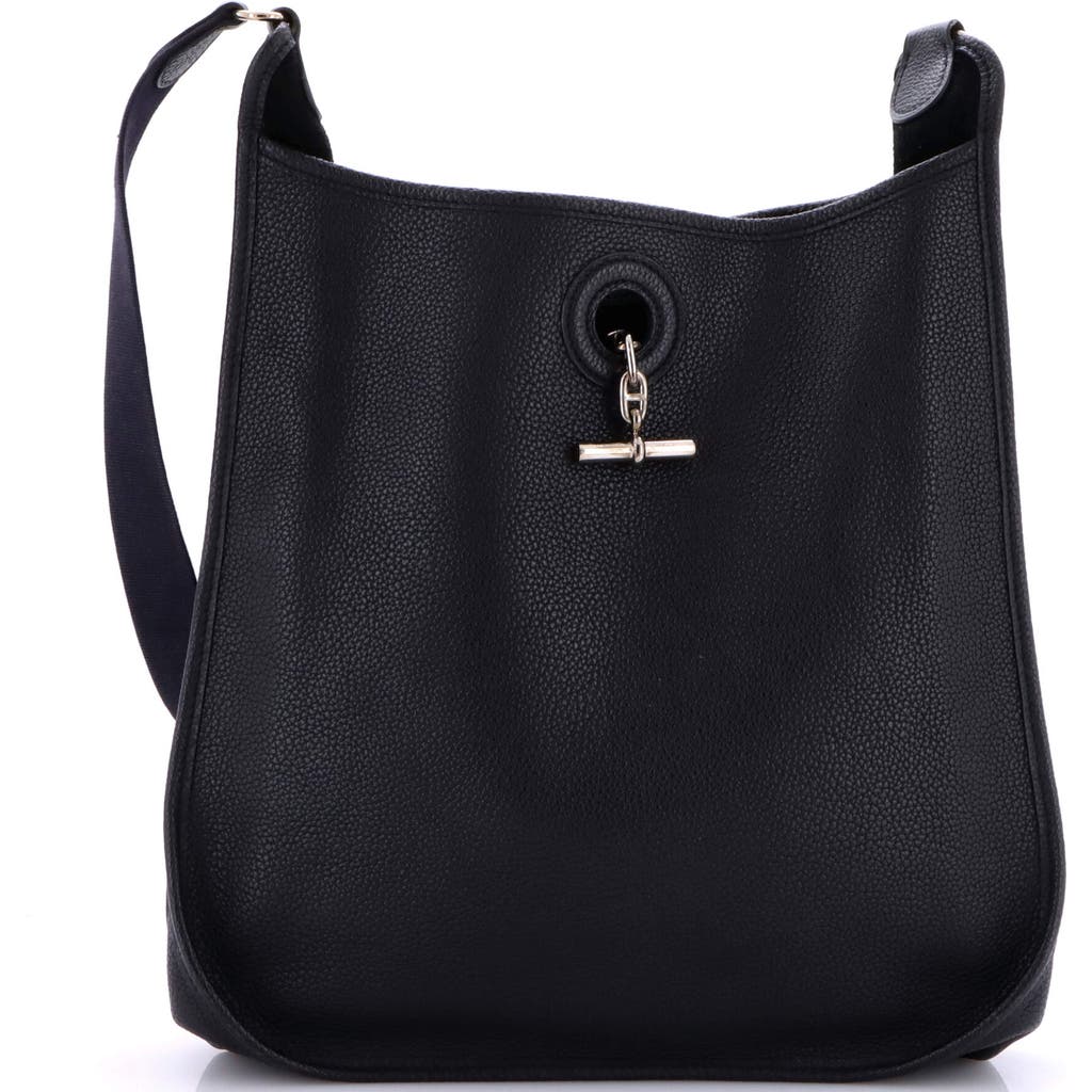Pre-owned Hermes Hermes Vespa Bag Togo Gm In Blue