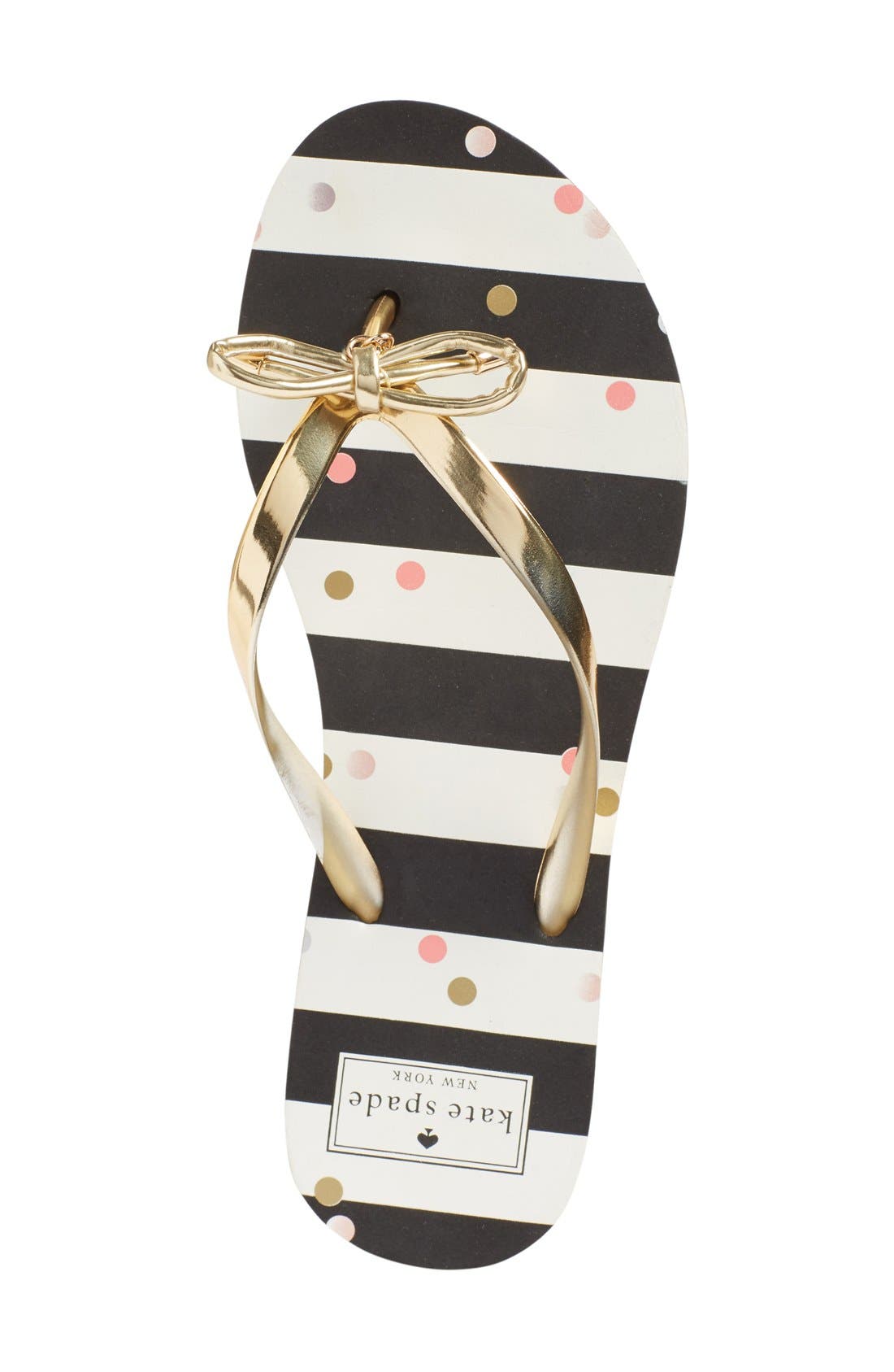 'nova' flip flop, Alternate, color, GOLD CONFETTI PRINT